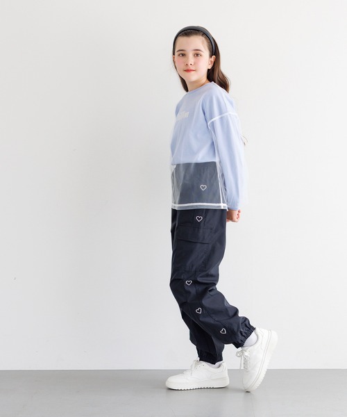 coca(coca)(コカ)の「キッズ チュールドッキング ロゴプリントカットソー(Tシャツ/カットソー・キッズ・ラベンダー/ブラック/チャコール/アイボリー・140/130/150/120)」の16枚目の写真