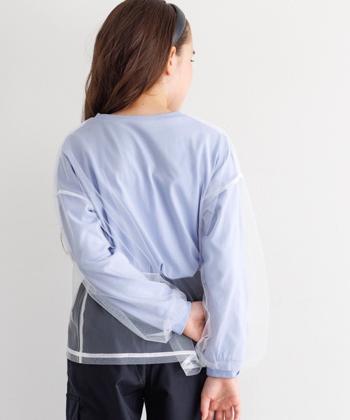 coca(coca)(コカ)の「キッズ チュールドッキング ロゴプリントカットソー(Tシャツ/カットソー・キッズ・ラベンダー/ブラック/チャコール/アイボリー・140/130/150/120)」の17枚目の写真