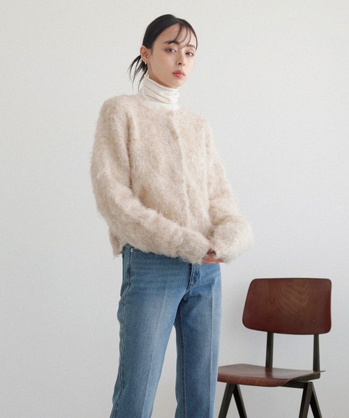 ONSILY ミックスニットシャツカーディガン ONCILY（オンシェリー）の「MIX PATTERN KNIT SHIRT CARDIGAN
