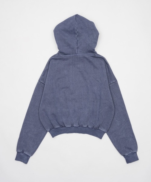 INTER FACTORY（インターファクトリー）の「moeka - SUNOUTFIT ピグメントパーカー made in INTERFACTORY（パーカー・レディース・ネイビー/ホワイト・LARGE/MEDIUM）」の14枚目の写真