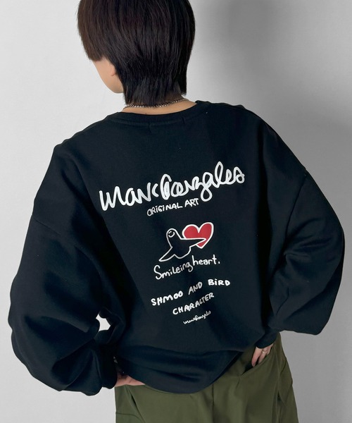 Mark Gonzales（マーク・ゴンザレス）の「別注 ビッグシルエット イラストバックプリント プルオーバースウェット カットソー ユニセックス 【MARK GONZALES / マークゴンザレス】（スウェット・メンズ・ベージュ/ミント/グリーン系その他/ブルー系その他/グリーン系その他2/ホワイト系その他/ブラック系その他4/ホワイト/ブラック系その他2/ブルー系その他2/ブルー系その他4/ブラック/ブラック系その他/ホワイト系その他2/ホワイト系その他4/ブラック系その他3/ホワイト系その他3/ライトグレー系5/ブラック系その他7/ライトグレー系6/ライトグレー系7/ブラック系その他6/ブラック系1/ブラック系その他5/ライトグレー系1/ホワイト系その他5/ホワイト系その他6/ホワイト系その他7/ホワイト系1・XL/M/L）」の18枚目の写真