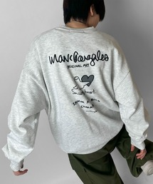 別注 ビッグシルエット イラストバックプリント プルオーバースウェット カットソー ユニセックス 【MARK GONZALES / マークゴンザレス】
