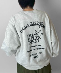 別注 ビッグシルエット イラストバックプリント プルオーバースウェット カットソー ユニセックス 【MARK GONZALES / マークゴンザレス】