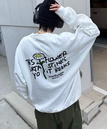 別注 ビッグシルエット イラストバックプリント プルオーバースウェット カットソー ユニセックス 【MARK GONZALES / マークゴンザレス】
