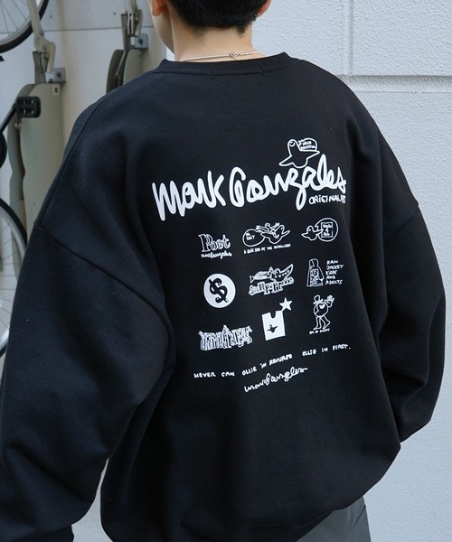Mark Gonzales（マーク・ゴンザレス）の「別注 ビッグシルエット イラストバックプリント プルオーバースウェット カットソー ユニセックス 【MARK GONZALES / マークゴンザレス】（スウェット・メンズ・ベージュ/ミント/グリーン系その他/ブルー系その他/グリーン系その他2/ホワイト系その他/ブラック系その他4/ホワイト/ブラック系その他2/ブルー系その他2/ブルー系その他4/ブラック/ブラック系その他/ホワイト系その他2/ホワイト系その他4/ブラック系その他3/ホワイト系その他3/ライトグレー系5/ブラック系その他7/ライトグレー系6/ライトグレー系7/ブラック系その他6/ブラック系1/ブラック系その他5/ライトグレー系1/ホワイト系その他5/ホワイト系その他6/ホワイト系その他7/ホワイト系1・XL/M/L）」の12枚目の写真