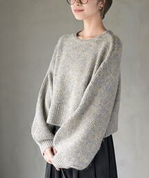 ミックスシャギーニットプルオーバー