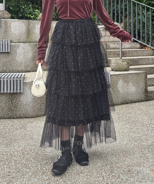 FOREVER 21(フォーエバー トゥエンティーワン)の「【2024FW】ラメティアードロングスカート(スカート・レディース・ブラック/グレー/ナチュラル・FREE)」の20枚目の写真