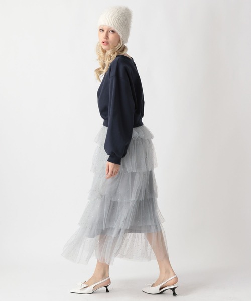 FOREVER 21(フォーエバー トゥエンティーワン)の「【2024FW】ラメティアードロングスカート(スカート・レディース・ブラック/グレー/ナチュラル・FREE)」の13枚目の写真