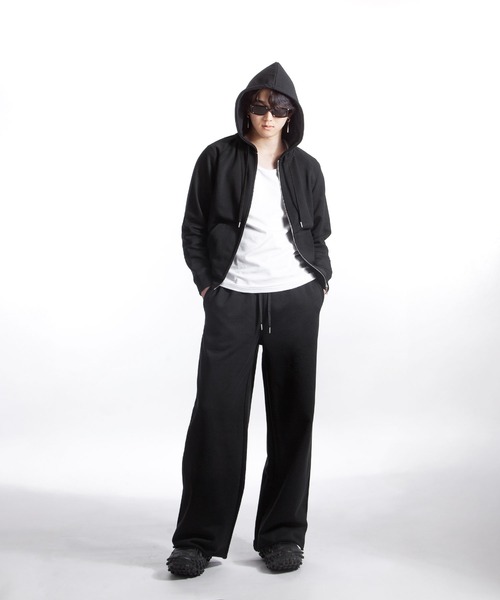 ZIP FIVE -White Line-(ジップファイブホワイトライン)の「【White Line】 裏毛 コンパクト ジップパーカー / 短丈 ジップパーカー / ヘビーウェイト(パーカー・メンズ・レッド/ブルー/杢グレー/ブラック/チョコ・MEDIUM/LARGE)」の15枚目の写真