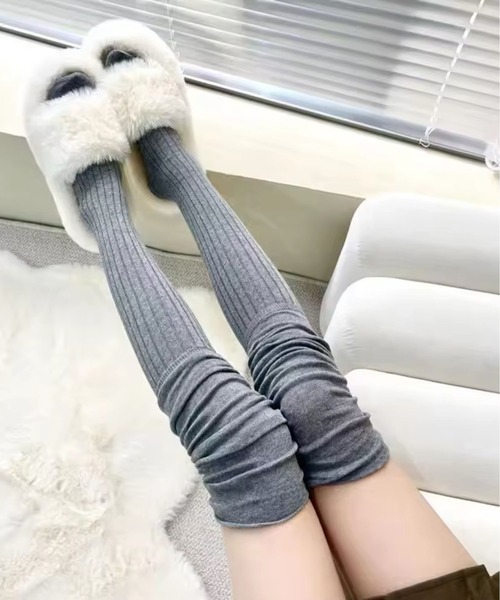 Port（ポート）の「【 antique andico / アンティーク アンディコ 】 切り替え くしゅくしゅ ニーハイ ソックス（ソックス/靴下・レディース・ブラック/グレー/ホワイト/ブラウン/モカ/カーキ/バーガンディー・FREE）」の18枚目の写真