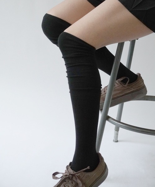 Port（ポート）の「【 antique andico / アンティーク アンディコ 】 切り替え くしゅくしゅ ニーハイ ソックス（ソックス/靴下・レディース・ブラック/グレー/ホワイト/ブラウン/モカ/カーキ/バーガンディー・FREE）」の15枚目の写真