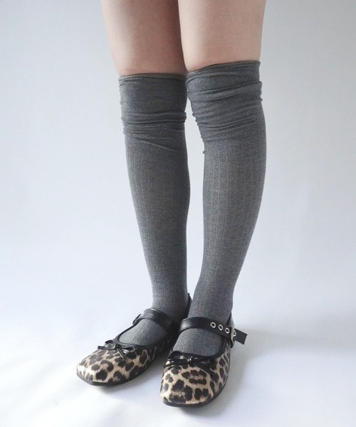 Port（ポート）の「【 antique andico / アンティーク アンディコ 】 切り替え くしゅくしゅ ニーハイ ソックス（ソックス/靴下・レディース・ブラック/グレー/ホワイト/ブラウン/モカ/カーキ/バーガンディー・FREE）」の14枚目の写真