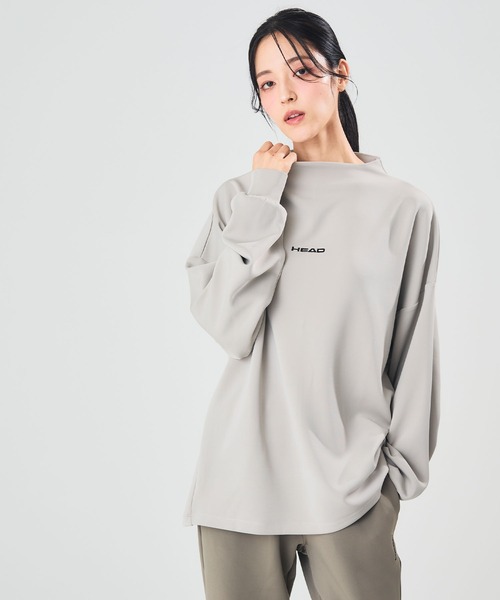 HEAD（ヘッド）の「《ストレッチ・UV対策》モックネックプルオーバー（スウェット・レディース・グレー/ブラック/ピンク/チャコールグレー・M/LL/L）」の3枚目の写真