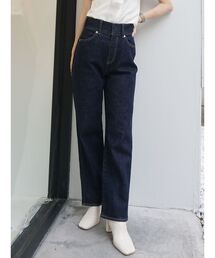 MERCURYDUO | ハイウエストストレートストレッチデニムパンツ(その他パンツ)
