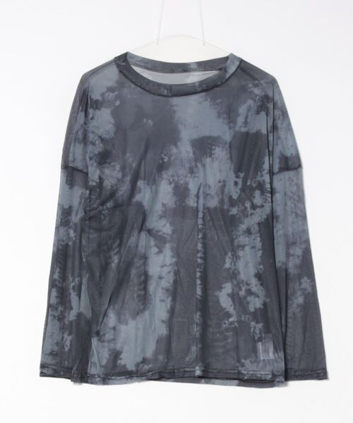 i-dare(アイディア)の「【i-dare】タイダイ柄 シアー 長袖 カットソー(Tシャツ/カットソー・レディース・チャコール・SMALL/MEDIUM/LARGE)」の3枚目の写真