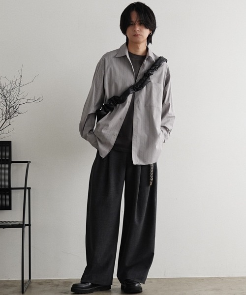 WYM LIDNM（ウィム バイ リドム）の「長袖シャツ（シャツ/ブラウス・メンズ・ネイビー・M）」の4枚目の写真