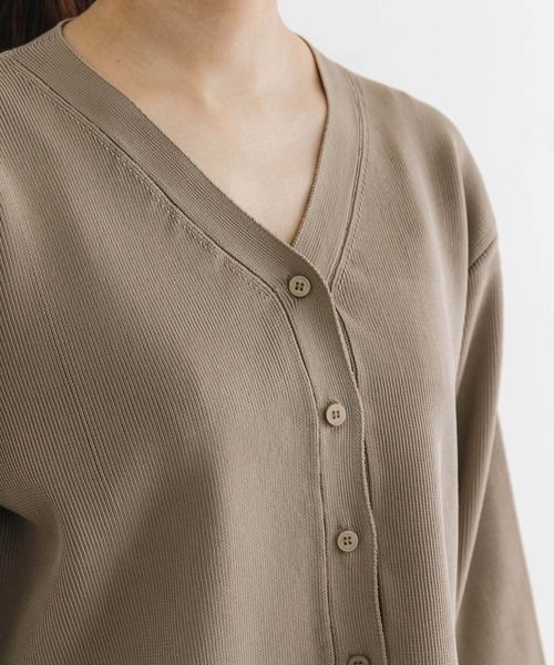 F by ROSSO（エフバイロッソ）の「F by ROSSO　チュールドッキングニットカーディガン（カーディガン/ボレロ・レディース・ブラック/オフホワイト・FREE）」の11枚目の写真