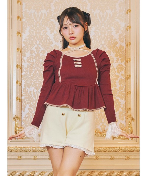 Me roir ミーロワール シャツ ブラウス スカート｜タックフリル