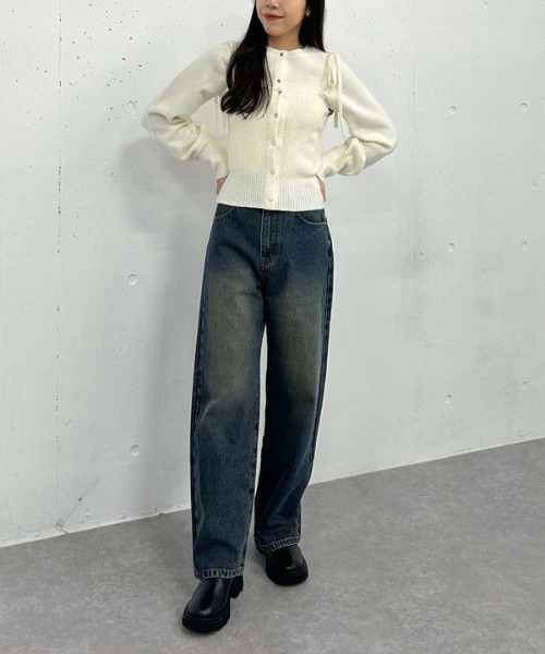 archives（アルシーヴ）の「マルチｗａｙラメニットアンサンブル（ニット/セーター・レディース・オフホワイト/ブルー/ブラック/ワイン・MEDIUM）」の20枚目の写真