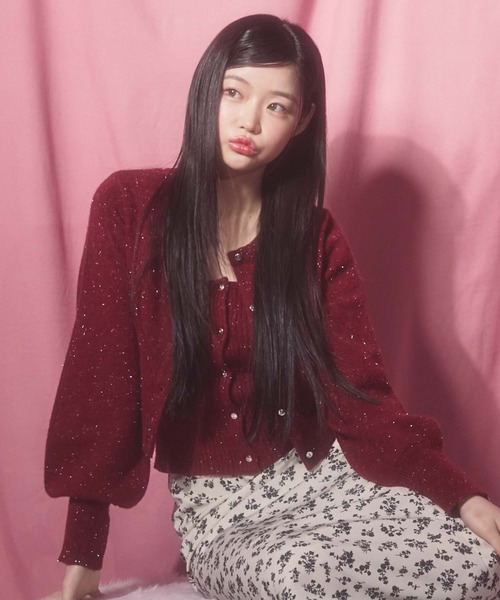 archives（アルシーヴ）の「マルチｗａｙラメニットアンサンブル（ニット/セーター・レディース・オフホワイト/ブルー/ブラック/ワイン・MEDIUM）」の5枚目の写真