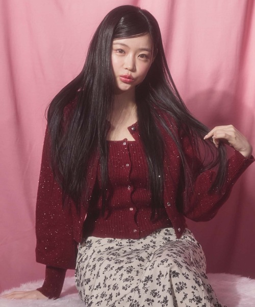 archives（アルシーヴ）の「マルチｗａｙラメニットアンサンブル（ニット/セーター・レディース・オフホワイト/ブルー/ブラック/ワイン・MEDIUM）」の6枚目の写真