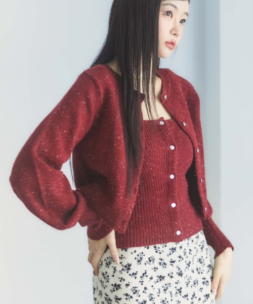 archives（アルシーヴ）の「マルチｗａｙラメニットアンサンブル（ニット/セーター・レディース・オフホワイト/ブルー/ブラック/ワイン・MEDIUM）」の13枚目の写真