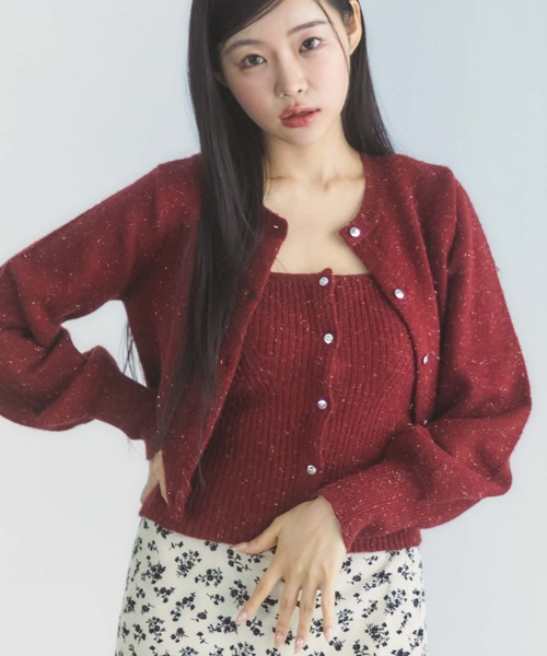 archives（アルシーヴ）の「マルチｗａｙラメニットアンサンブル（ニット/セーター・レディース・オフホワイト/ブルー/ブラック/ワイン・MEDIUM）」の12枚目の写真