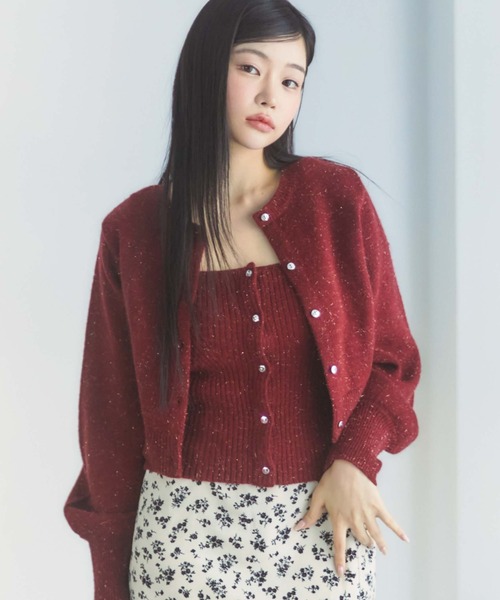 archives（アルシーヴ）の「マルチｗａｙラメニットアンサンブル（ニット/セーター・レディース・オフホワイト/ブルー/ブラック/ワイン・MEDIUM）」の9枚目の写真