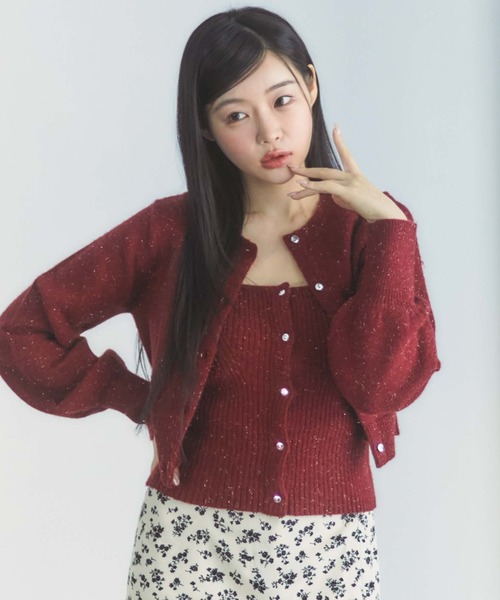 archives（アルシーヴ）の「マルチｗａｙラメニットアンサンブル（ニット/セーター・レディース・オフホワイト/ブルー/ブラック/ワイン・MEDIUM）」の10枚目の写真