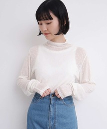 _透けてるドット タートルインナー