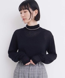 _透けてるドット タートルインナー
