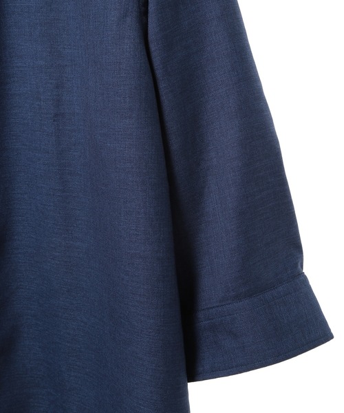 MEN'S BIGI(メンズビギ)の「オクシィジュエルストレッチ七分袖シャツ〈ストレッチ〉(シャツ/ブラウス・メンズ・ブラック/ホワイト/ブラウン/ネイビー・01/02/03/04)」の6枚目の写真