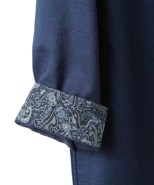 MEN'S BIGI(メンズビギ)の「オクシィジュエルストレッチ七分袖シャツ〈ストレッチ〉(シャツ/ブラウス・メンズ・ブラック/ホワイト/ブラウン/ネイビー・01/02/03/04)」の10枚目の写真