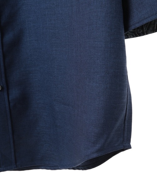 MEN'S BIGI(メンズビギ)の「オクシィジュエルストレッチ七分袖シャツ〈ストレッチ〉(シャツ/ブラウス・メンズ・ブラック/ホワイト/ブラウン/ネイビー・01/02/03/04)」の7枚目の写真