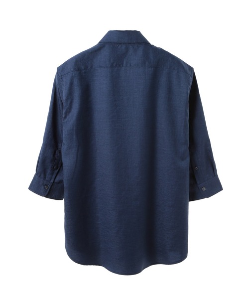 MEN'S BIGI(メンズビギ)の「オクシィジュエルストレッチ七分袖シャツ〈ストレッチ〉(シャツ/ブラウス・メンズ・ブラック/ホワイト/ブラウン/ネイビー・01/02/03/04)」の16枚目の写真