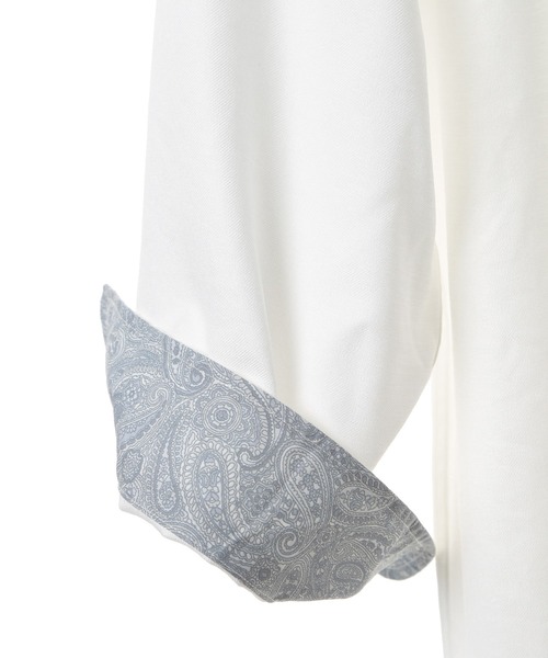 MEN'S BIGI(メンズビギ)の「オクシィジュエルストレッチ七分袖シャツ〈ストレッチ〉(シャツ/ブラウス・メンズ・ブラック/ホワイト/ブラウン/ネイビー・01/02/03/04)」の8枚目の写真