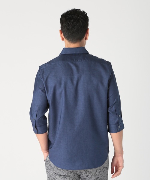 MEN'S BIGI(メンズビギ)の「オクシィジュエルストレッチ七分袖シャツ〈ストレッチ〉(シャツ/ブラウス・メンズ・ブラック/ホワイト/ブラウン/ネイビー・01/02/03/04)」の19枚目の写真