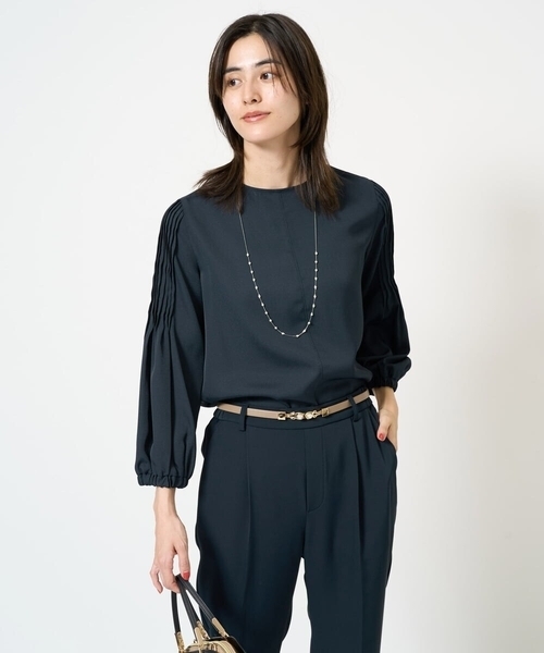 a.v.v（アーヴェヴェ）の「パール調ビットベルト（ベルト・レディース・ブラック/アイボリー・38）」の3枚目の写真