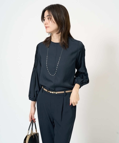 a.v.v（アーヴェヴェ）の「パール調ビットベルト（ベルト・レディース・ブラック/アイボリー・38）」の4枚目の写真