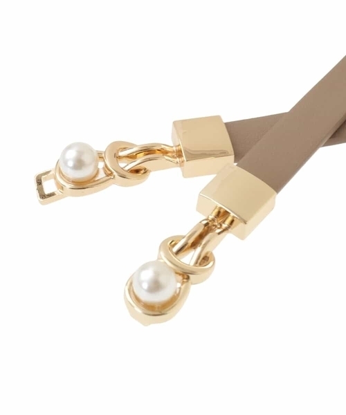 a.v.v（アーヴェヴェ）の「パール調ビットベルト（ベルト・レディース・ブラック/アイボリー・38）」の10枚目の写真