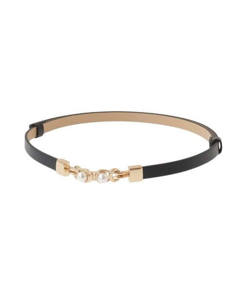 a.v.v（アーヴェヴェ）の「パール調ビットベルト（ベルト・レディース・ブラック/アイボリー・38）」の11枚目の写真