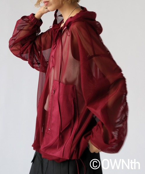 ドゥロワー オーバーサイズギャザースリープブラウス ピンク ドゥロワー オーバーサイズギャザースリープブラウス ピンク