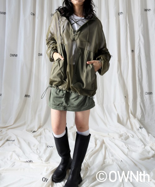 ギャザースリーブメッシュプルオーバー（その他トップス
