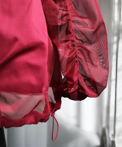 ドゥロワー オーバーサイズギャザースリープブラウス ピンク ドゥロワー オーバーサイズギャザースリープブラウス ピンク