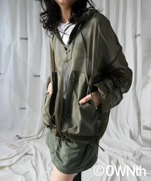 ギャザースリーブメッシュプルオーバー（その他トップス