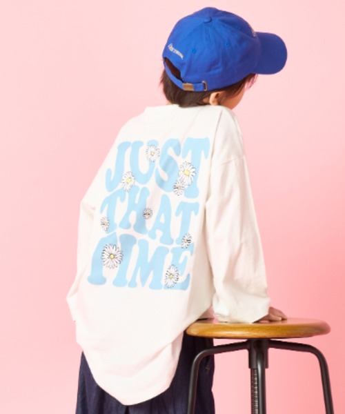 Auntie Rosa Holiday（アンティローザホリデー）の「オーバーサイズバックプリントロンTEE（Tシャツ/カットソー・キッズ・ブラック/オフホワイト/グレー/ダークグリーン・130/140/150/160）」の2枚目の写真