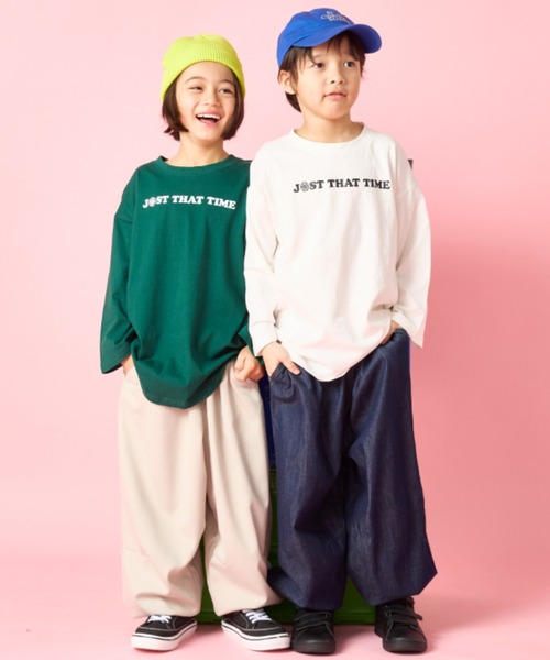 Auntie Rosa Holiday（アンティローザホリデー）の「オーバーサイズバックプリントロンTEE（Tシャツ/カットソー・キッズ・ブラック/オフホワイト/グレー/ダークグリーン・130/140/150/160）」の7枚目の写真