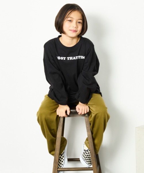 Auntie Rosa Holiday（アンティローザホリデー）の「オーバーサイズバックプリントロンTEE（Tシャツ/カットソー・キッズ・ブラック/オフホワイト/グレー/ダークグリーン・130/140/150/160）」の19枚目の写真