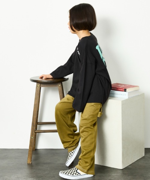 Auntie Rosa Holiday（アンティローザホリデー）の「オーバーサイズバックプリントロンTEE（Tシャツ/カットソー・キッズ・ブラック/オフホワイト/グレー/ダークグリーン・130/140/150/160）」の21枚目の写真