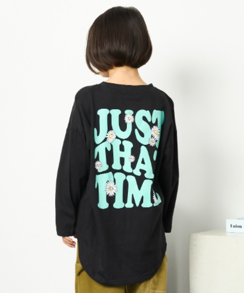 Auntie Rosa Holiday（アンティローザホリデー）の「オーバーサイズバックプリントロンTEE（Tシャツ/カットソー・キッズ・ブラック/オフホワイト/グレー/ダークグリーン・130/140/150/160）」の18枚目の写真